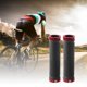 thumbnail image 1 of 1 par de empuñaduras antideslizantes para manillar de bicicleta MTB, accesorio de goma para bicicleta (rojo), 1 of 8