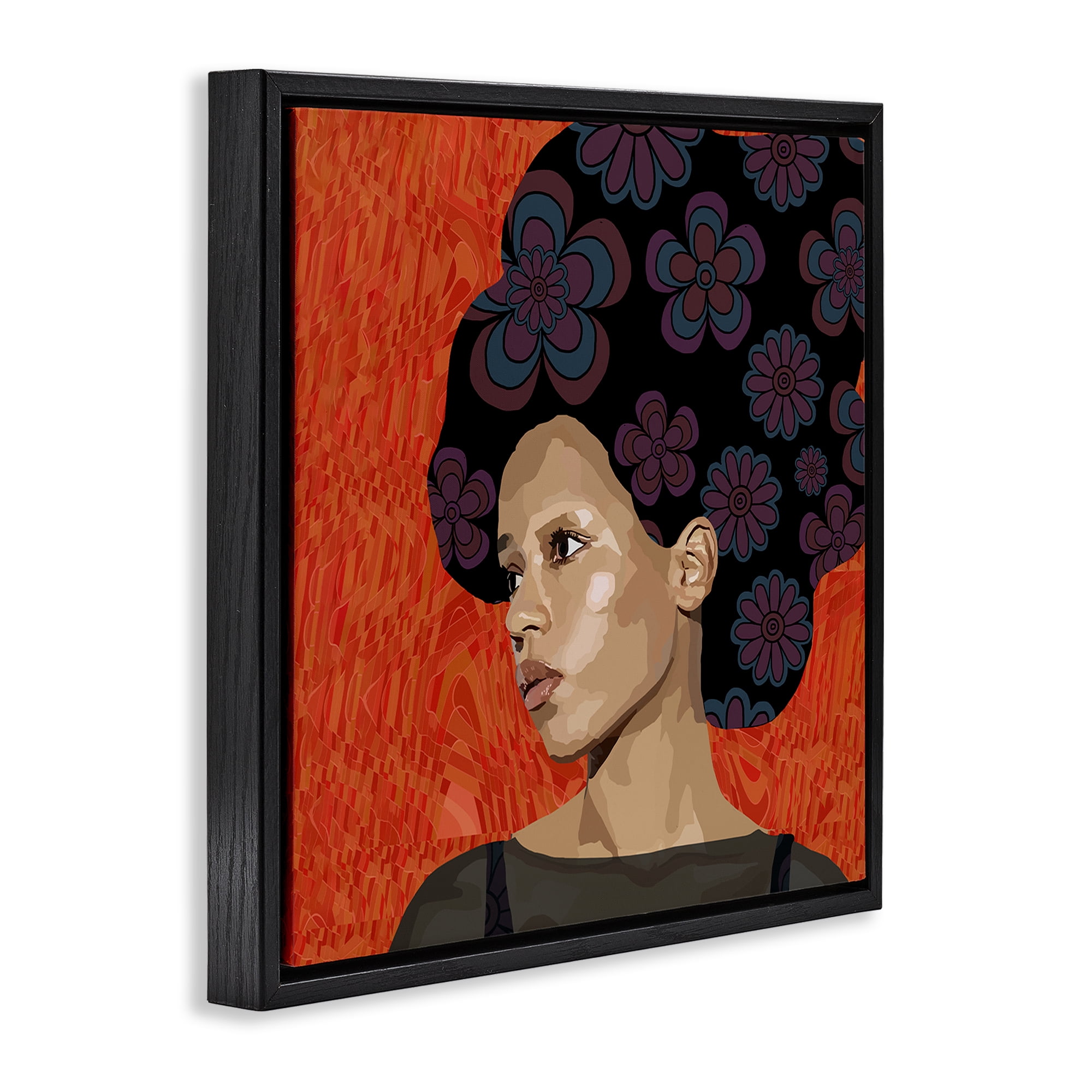 Stupell Industries Portrait Of A Dreamer Black Framed Floater Canvas Wall Art, design by Lynnda Rakos
