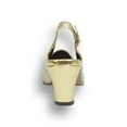 thumbnail image 4 of FLORAL Elena Women's Wide Width Rhinestone Jewel Buckle Closed Toe Slingback GOLD 7, 4 of 6
