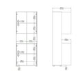 thumbnail image 5 of Tvilum Sign 6-Shelf Adjustable Home Office Bookcase with 4 Doors for Adults, Jackson Hickory/White, 5 of 15