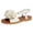Beige, variant on Rokment Women's 3D Lace Flower Flat Dress Sandals Boho Beach Summer Fashion Casual Low Heels Elastic Strap Slingback Walking Sandals for Comfortable Vacation Beige Size 6