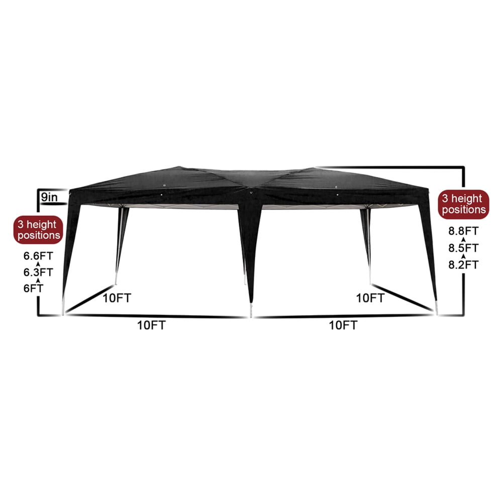 Aimee Lii 180"x236" Canopy Tent Awnings for Decks, Backyard Canopy Gazebo, Outdoor Patio Awnings for Party BBQ Events, Easy Set Up, Waterproof, Black