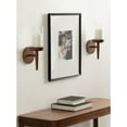 thumbnail image 3 of Kate and Laurel Shae Transitional Wooden Wall Sconce, 5 x 5 x 13, Walnut Brown, Modern Candle Holder with Removable Glass Cylinder for Flameless Pillar Candles in Bedroom or Entryway, 3 of 11