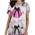 thumbnail image 2 of Fiudx Ofertas y Liquidaciones Top de Lactancia con Bolsillo y Cuello En V de Manga Corta con Estampado de Halloween para Mujer, 2 of 5