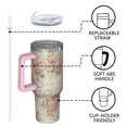thumbnail image 4 of OBREWU Pioneer Flower Tumbler with Handle and Lid,Pioneer Flower 40oz Double Wall Vacuum Insulated Tumbler,Cups Gift for Women and Men, 4 of 7