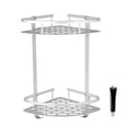 thumbnail image 1 of Canasta de esquina Estante de almacenamiento de aluminio para baño Organizador de cocina de perforación libre montado en la pared, Plateado Scienceny HA004468-02B, 1 of 6