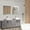 Grey, variant on Vanity Art 72 in. W Double Sink Bathroom Vanity with Engineered Marble Top and Two Free Mirror