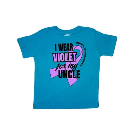 

Inktastic I Wear Violet For My Uncle Hodgkins Lymphoma Awareness Gift Toddler Boy or Toddler Girl T-Shirt