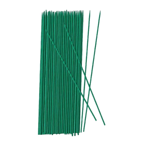 Miangastore 40pcs Garden Stakes for Plant Support: Bamboo Green Floral Rods - Sturdy Plant Stakes for Indoor and Outdoor Flowerpot Use