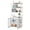 White, variant on QinaQin Two-In-One Bookshelf Desk with Storage Shelves, Industrial-Style Metal and Particleboard Desk, with Bookcase, 70-Inch Tall Floor Desk, Suitable for Home Office
