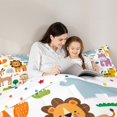 thumbnail image 4 of Manfei Deer Elephant Lion Tiger 7-Piece Bedding Comforter Set,Jungle Animal King Bedding Sets,Kawaii Wildlife Ultra Soft Bed Sheets,Microfiber Cartoon Room Decoration,Reversible, 4 of 6