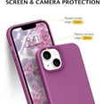 thumbnail image 3 of iPhone 13 Case, Liquid Silicone Soft Gel Rubber iPhone 13 Phone Case Slim Fit Cover with Microfiber Lining Shockproof Protective Phone Cases for iPhone 13 6.1 inch, Pearly Purple, 3 of 15
