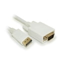 thumbnail image 2 of 15ft DisplayPort to VGA Cable 28AWG Gold Plated, White, 2 of 2