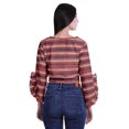 thumbnail image 2 of Moomaya Printed Womens Crop Top Wrap Style Top Wear Ruffle Long Sleeve Casual Summer Blouse, 2 of 6