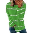 thumbnail image 2 of Viikei Sweatshirts for Women Loose Fit,Fall Clothes Womens Tops Long Sleeve Clearance,Women Long Sleeves Casual Shirts Printing Round Neck Sweatshirt Pullover Loose Tunic Tops Green XXL, 2 of 6