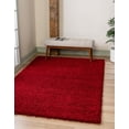 thumbnail image 3 of Unique Loom 3127960 10 x 13 ft. Solid Shag Rectangular Rug, Cherry Red, 3 of 5