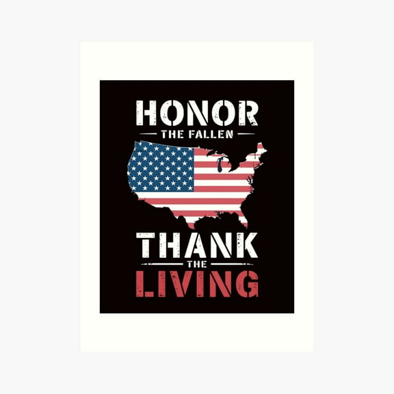 Kna Prints - Kir 3169 - Honor The Fallen Veteran Themed Military Support Poster, UNFRAMED-8x12