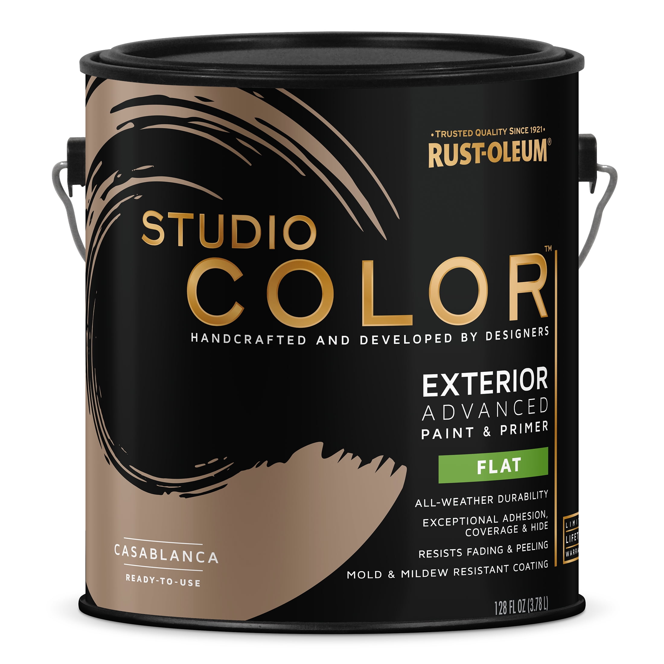 Casablanca, Rust-Oleum Studio Color Exterior Paint + Primer, Flat Finish, Gallon