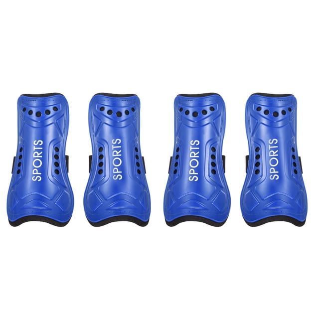 Unique Bargains Soccer Shin Pads, 4 Pack Breathable PVC Sport Guard for Adult, Blue