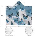 thumbnail image 3 of Wearable Blanket,Lightblue Butterfly Sparkle Pattern Hooded Wearable Flannel Blanket for Adults & Teens,Winter Poncho Shawl Wrap Cape Cozy Anti-Pill,50"x60", 3 of 5