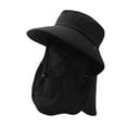 thumbnail image 1 of Sombrero para el libre para hombres y mujeres con protección facial para mochileros, vacaciones y senderismo. Negro, 1 of 10