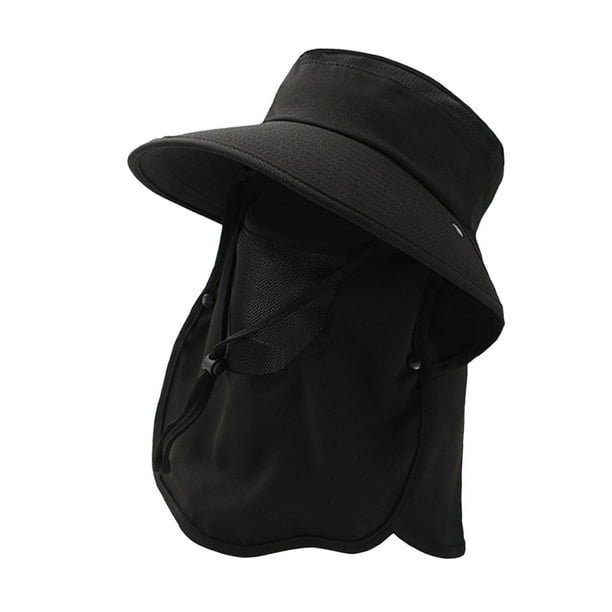 Sombrero para el sol al aire libre, sombrero de pescador portátil para vacaciones, escalada, senderismo y viajes. Negro