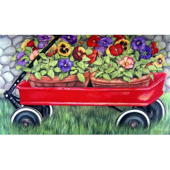 Custom Printed Rugs Dm-29 Little Red Wagon Door Mat