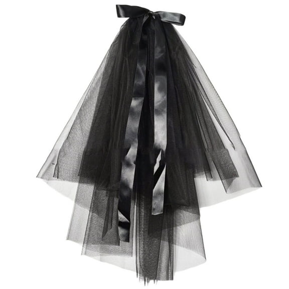 UNTERING Veil Wedding Bride Lace Tulle with Bowknot/Floral Trim Elegant Bridal Prom Party Tiaras Women Long Veil for Taking Photo