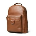 thumbnail image 1 of Sac à Dos en Cuir Classique avec Pochette pour Ordinateur Portable de 15 Pouces, 1 of 7