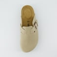 thumbnail image 3 of Cushionaire Women's Loom Cork Footbed Platform Clog – Comfortable Vegan Leather, Arch Support, All-Day Comfort, 3 of 6