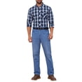 thumbnail image 2 of CAMISA DE VESTIR DE MANGA LARGA A CUADROS PARA HOMBRE INSPIRAR CHIC, CON COLLAR PUNTA Y BOTONES, TALLA XL, AZUL MARINO Y NEGRO, 2 of 6
