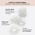 thumbnail image 4 of Kitsch Spiral Hair Ties, Coiled Hair Ties, Phone Cord Ponytail Holder - 4pcs, Transparent, 4 of 16