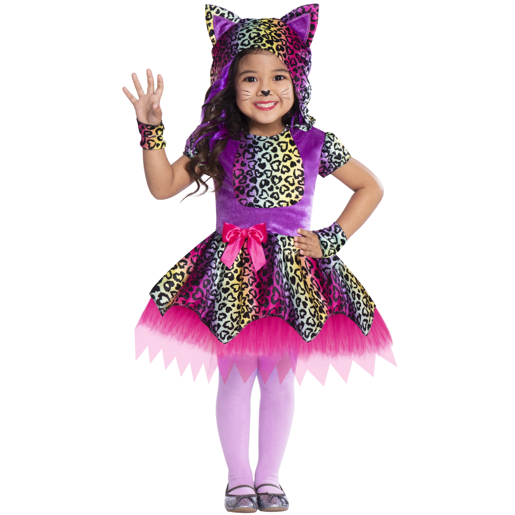 Way to Celebrate Toddler Halloween Fantasy Costumes Rainbow Kitty 2t