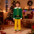 thumbnail image 7 of Matching Christmas Pajamas for Family Soft Elf Christmas Pajamas Long Sleeve Crew Neck Holiday Nightwear Matching Fall Pajamas, 7 of 7
