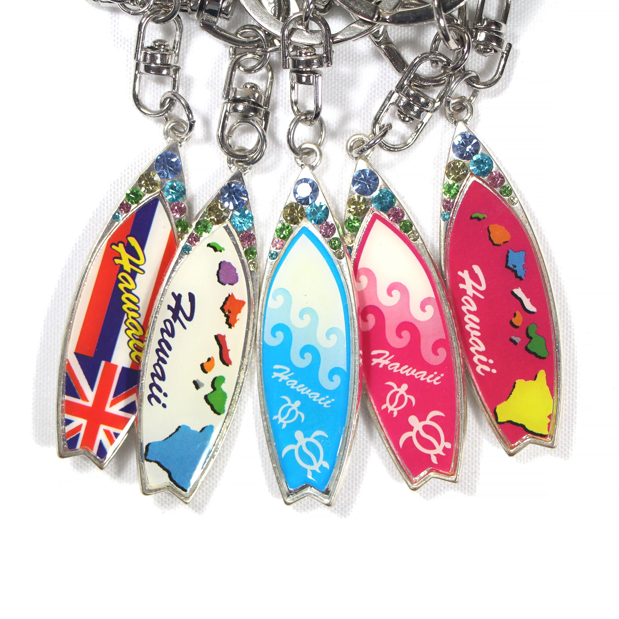 Island Reflections Hi Metal Surfboard Keychain Asst 5pc Set Walmart