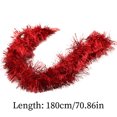 thumbnail image 3 of Luoshdecor Christmas Tinsel Garland, Xmas Tree Shiny Metallic Foil Decorations for New Year Party Birthday Holiday Indoor Outdoor Supplies 70.9 in, 3 of 3