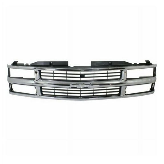 For 94-99 Chevy C/K Pickup Truck & 95-00 Tahoe Grille Assembly Chrome w/Black