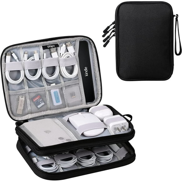 Travel Electronics Organizer Pouch Bag for Tech Gadgets & Airplane Accessories, for Cables/Cords & Chargers/iPad