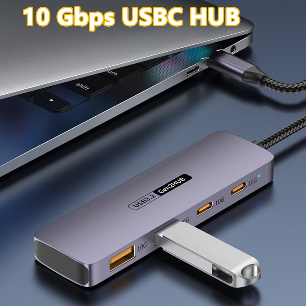 DOONJIEY 10Gbps USB3.2 Gen2 HUB USB C Splitter Hub 10Gb for PC Laptop MacBook Air/Pro iPhone 15/15 Plus/15 Pro Max Samsung S24 S23 Ultra