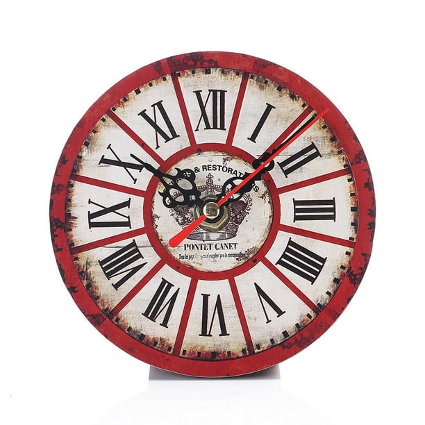 JPGIF Vintage Style Antique Wood Wall Clock for Home Kitchen Office