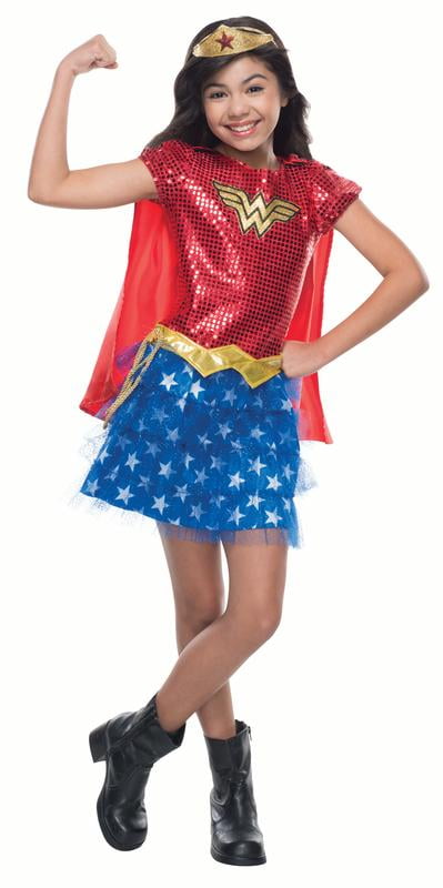 Kids' Wonder Woman Sequin Costume - Small