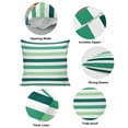 thumbnail image 6 of Throw Pillow Covers, Green Ombre Grey Striped 24x24 Pillow Covers for Couch/Sofa/Bed, Farmhouse Stripe Modern Decorative Square Linen Cushion Pillowcase for Home Decor, 6 of 9