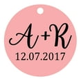 thumbnail image 1 of 100 Pcs Ronds Personnalisés Tags Initiale Cadeau de Mariage Papier Tags, 1 of 1