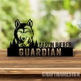 thumbnail image 4 of Craftnamesign Custom Wooden Wolf Desk Name Plate, Wolf Lover Metal Nameplate for desk, 4 of 5