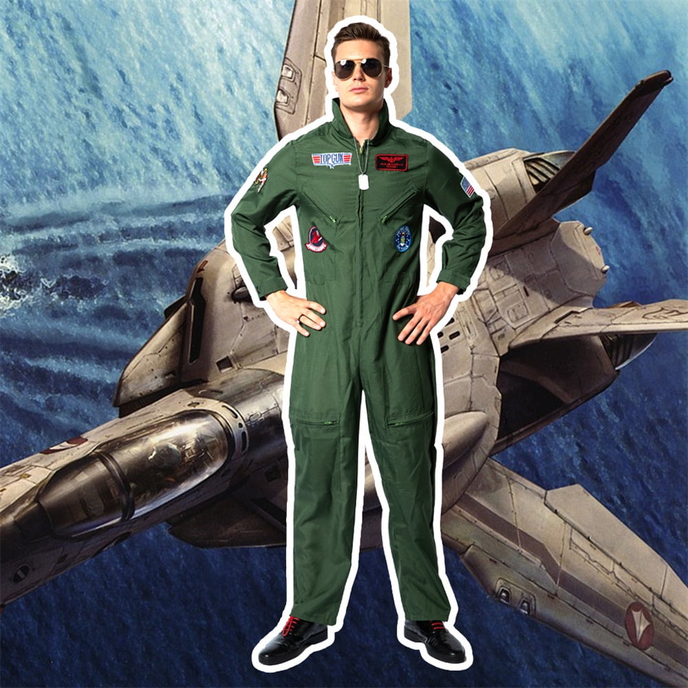 Men's Air Force Fighter Pilot Costume Adult/Kid Flight Suit
