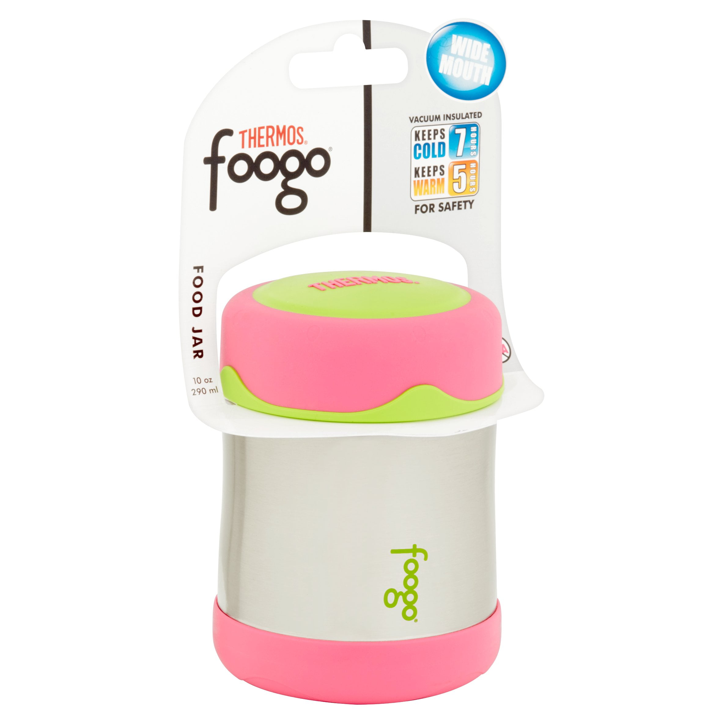 Thermos Foogo Stainless Steel Food Jar, 10 oz, Pink