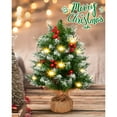 thumbnail image 5 of XEAZON Mini Christmas Tree, 18 inch Artificial Small Xmas Tabletop Tree with LED Lights, Red Berries, Pine Cones, Miniature Desktop Christmas Tree Holiday Party Decorations for Table Home Office Shop, 5 of 9