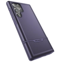 Encased Designed Rebel Series for Samsung Galaxy S22 Ultra Case, Protective Heavy Duty Phone Case - Purple