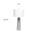 thumbnail image 4 of Lampe de Table en Béton au Design Élégant avec Abat-Jour en Tissu, 4 of 4