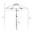 thumbnail image 6 of Abble 7.5ft Patio Umbrella with Crank Outdoor Market Umbrella with 6 Ribs for Garden Deck Backyard Pool, Red, 6 of 8